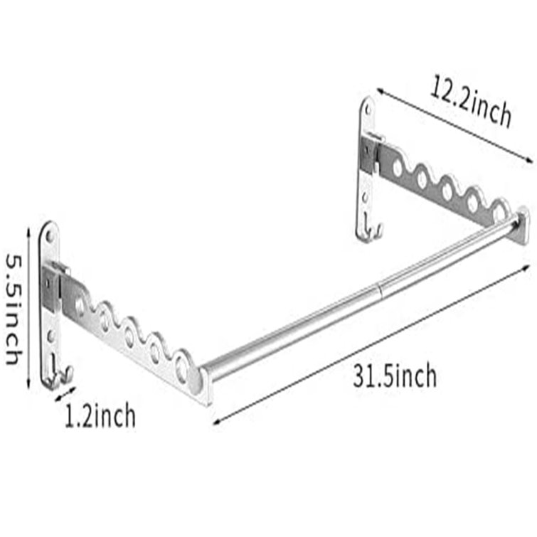 Rebrilliant Folding Wall Mounted Drying Rack Wayfair